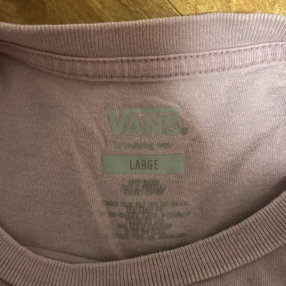 VANS purple long sleeved tee- Size Large - Picture 3 of 3